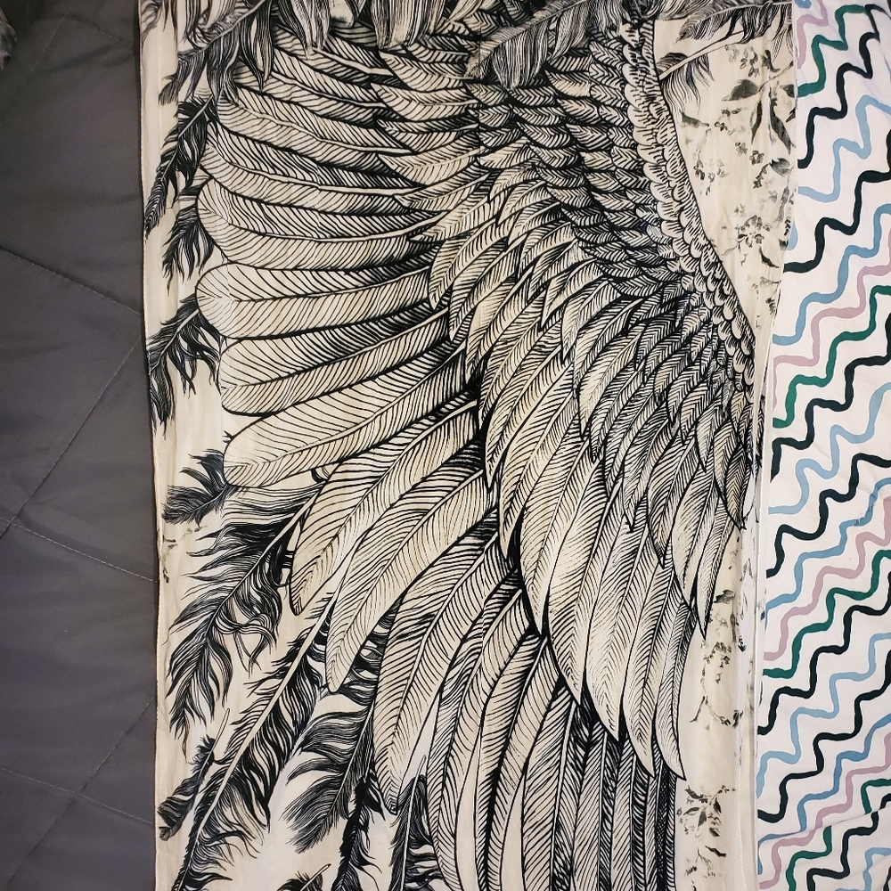 Winged Cotton Scarf.